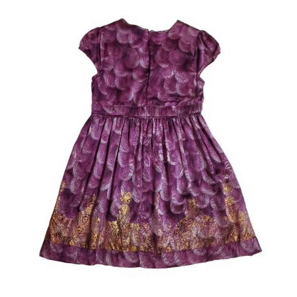 Oilily Purple Silk Dress Size 152 (US 12) - Picture 6 of 6
